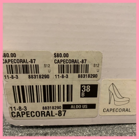 Aldo Cape Coral Gold Platform Heels - Picture 11 of 11